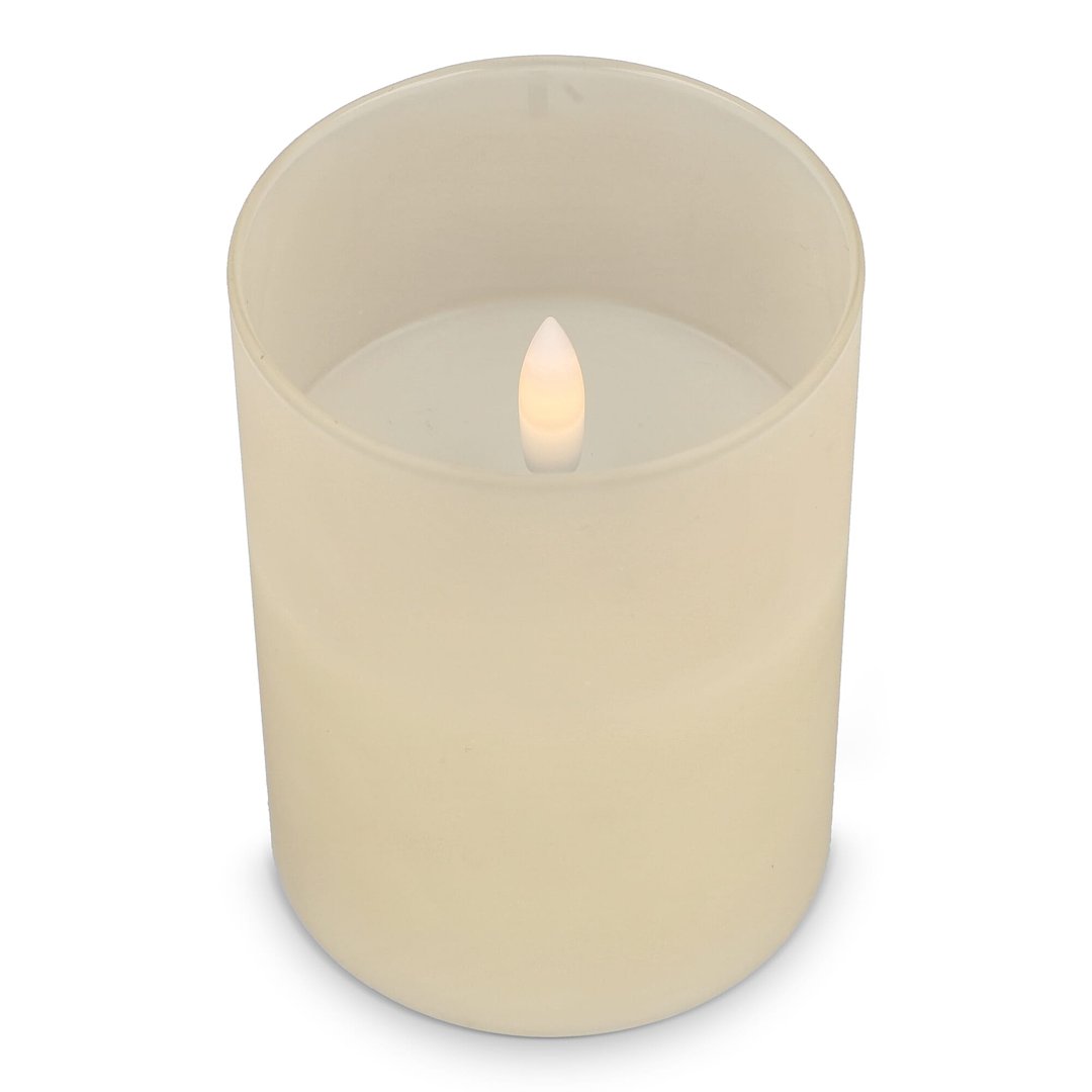 Nyelle Wiederaufladbare LED-Wachskerze im Glas Jovicori