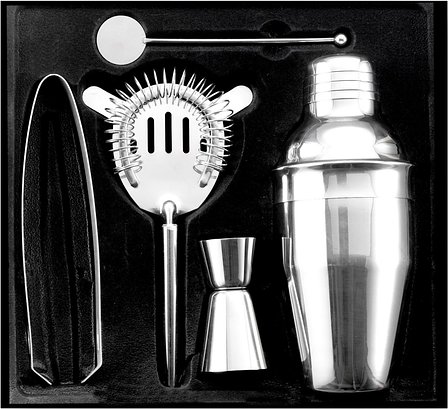 Cocktailshaker-Set aus Edelstahl Duris