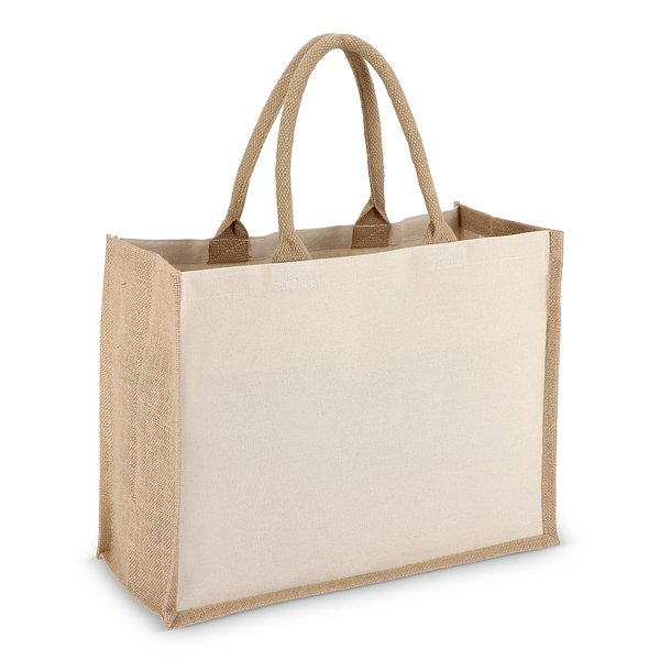 Jute-Baumwolle Tragetasche OEKO-TEX® 42,5 x 19 x 32cm 320g/m² Gritan
