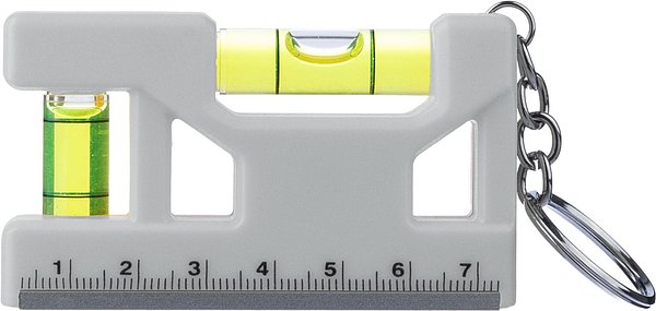 Schlüsselanhänger Wasserwaage aus recyceltem ABS Steia