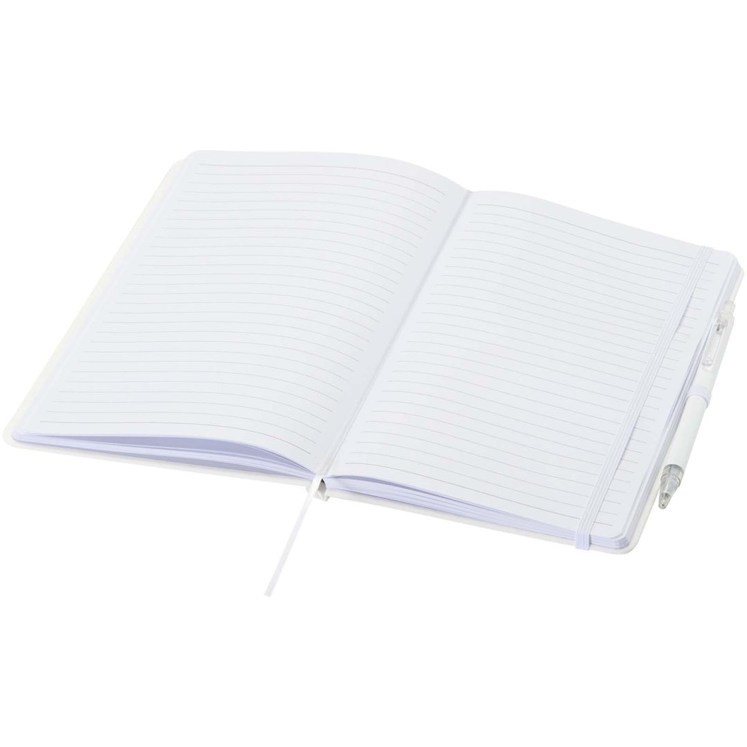 Set A5 Hardcover Notizbuch aus Recyclingpapier und einem Kugelschreiber - Andri