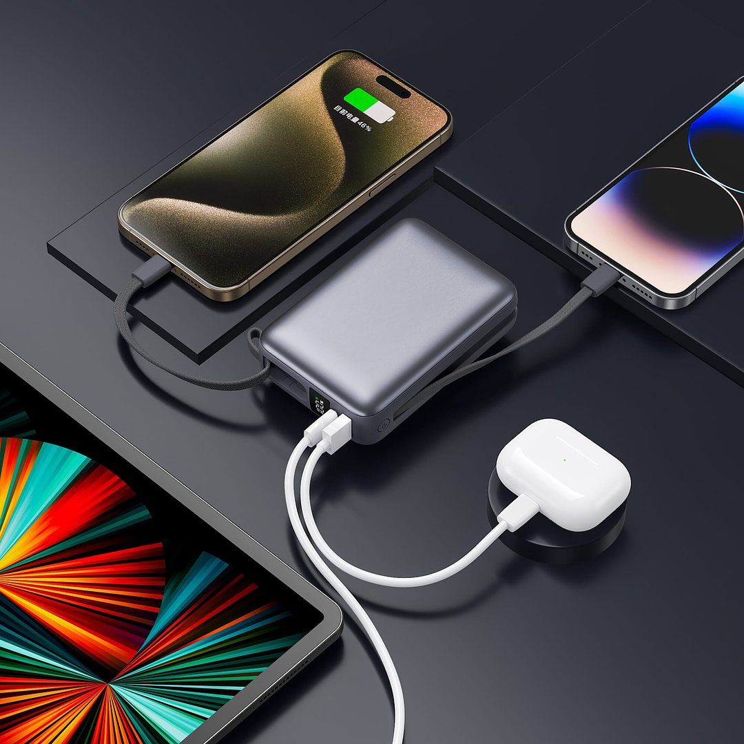 Nova Powerbank 22,5 W Power Delivery mit integrierten Kabeln 20000 mAh Bignata