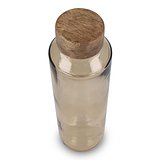 Recycelte Glaswasserflasche ReuuZ mit Holzverschluss 650 ml Frileel
