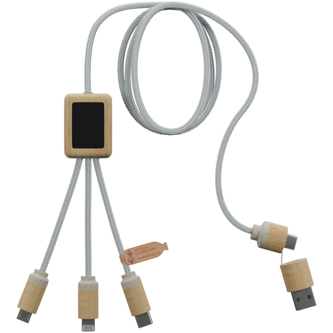5-in-1 Ladekabel mit Leuchtlogo - Lurenen