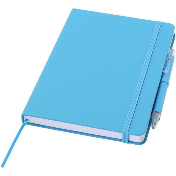 Set A5 Hardcover Notizbuch aus Recyclingpapier und einem Kugelschreiber - Andri