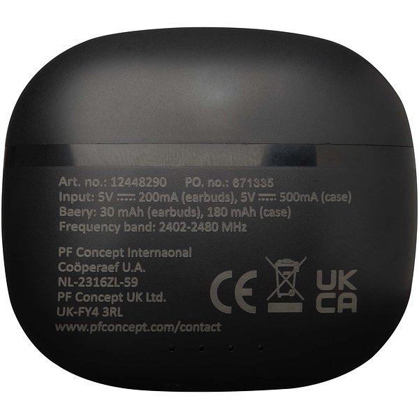 True Wireless Bluetooth® Headset aus recyceltem Kunststoff mit Silikon-Ohrstöpseln - Köbin