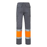 Zweifarbige Twill-Hose mit mehreren Taschen (210 g/m²), aus Baumwolle (20%) und Polyester (80%) Steiler