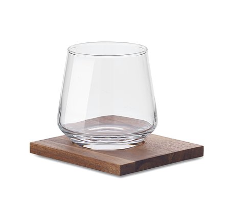 Glas mit Untersetzer Durica