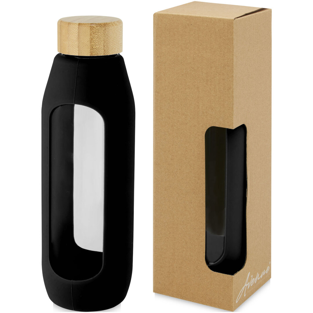 600 ml Flasche aus Borosilikatglas mit Silikongriff - Mascha