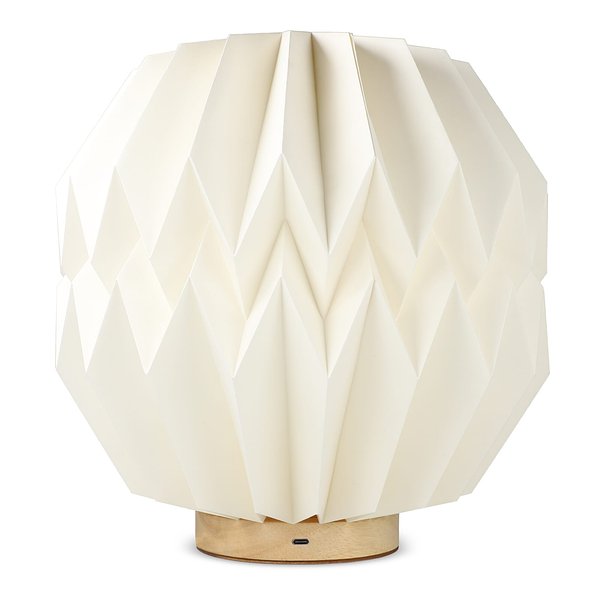 faltbare, von Origami inspirierte Papier-LED-Lampe Luna 25cm Mervin