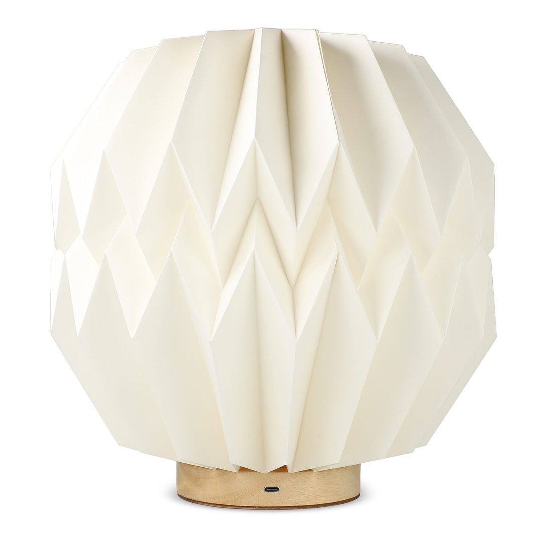 faltbare, von Origami inspirierte Papier-LED-Lampe Luna 25cm Mervin
