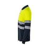 Zweifarbiges Poloshirt im Bird-Eye-Design (160g/m²) mit langen Ärmeln, aus Polyester (100%) Beatiani