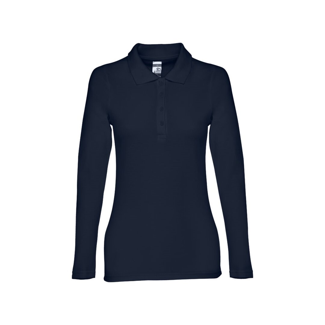 Damen Langarm-Poloshirt Minata