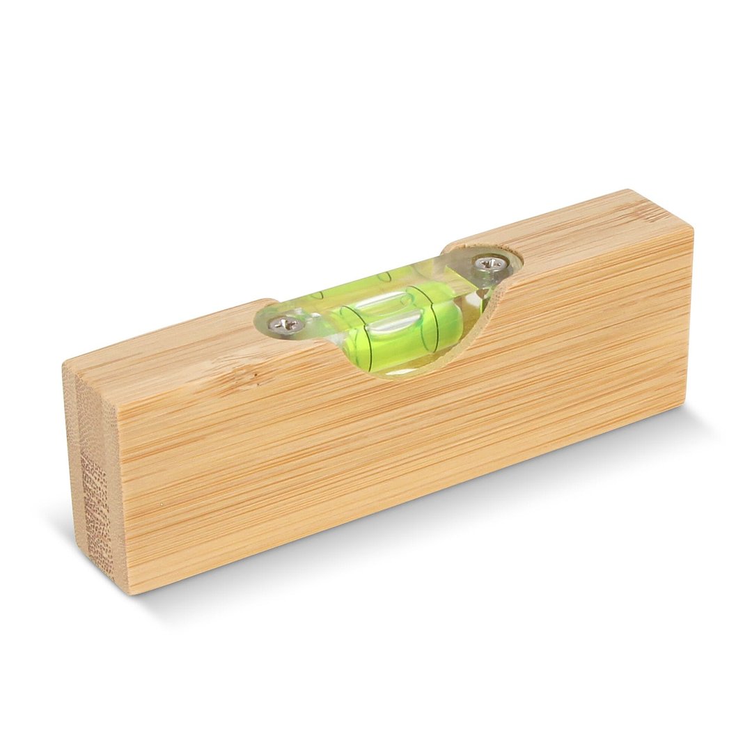 Flaschenöffner-Wasserwaage aus Bambus Nelvri