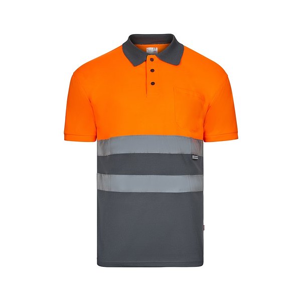Zweifarbiges Poloshirt im Bird-Eye-Design (160g/m²) mit kurzen Ärmeln, aus Polyester (100%) Nicha