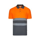 Zweifarbiges Poloshirt im Bird-Eye-Design (160g/m²) mit kurzen Ärmeln, aus Polyester (100%) Nicha