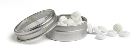  Pfefferminztabletten bedruckt in Dose 22g