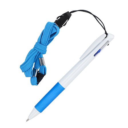 3-Farben-Stift mit Griffzone und Schlüsselband Helven