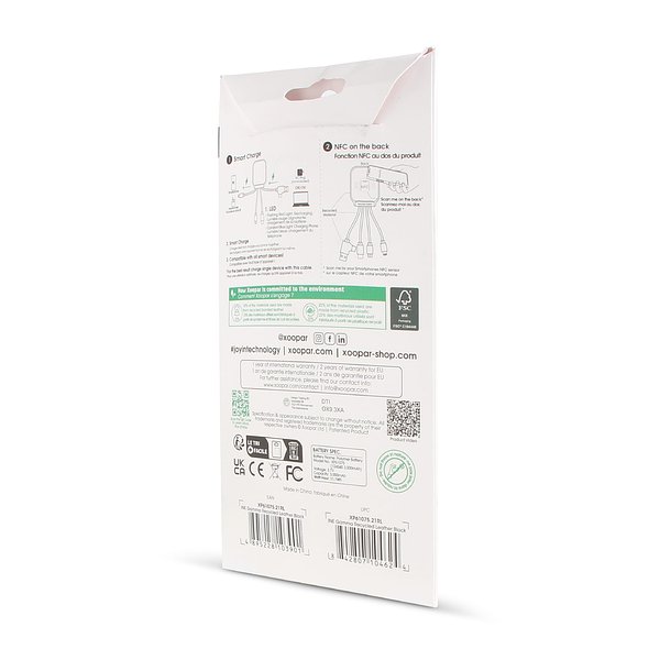 Iné Gamma Charging cable with NFC and 3.000mAh Powerbank Ainell