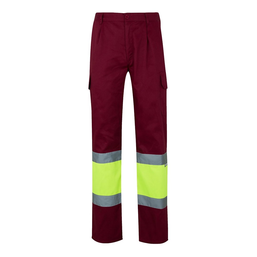 Zweifarbige Twill-Hose mit mehreren Taschen (210 g/m²), aus Baumwolle (20%) und Polyester (80%) Steiler