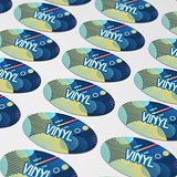 Vinyl Sticker Oval 40x20mm Noll