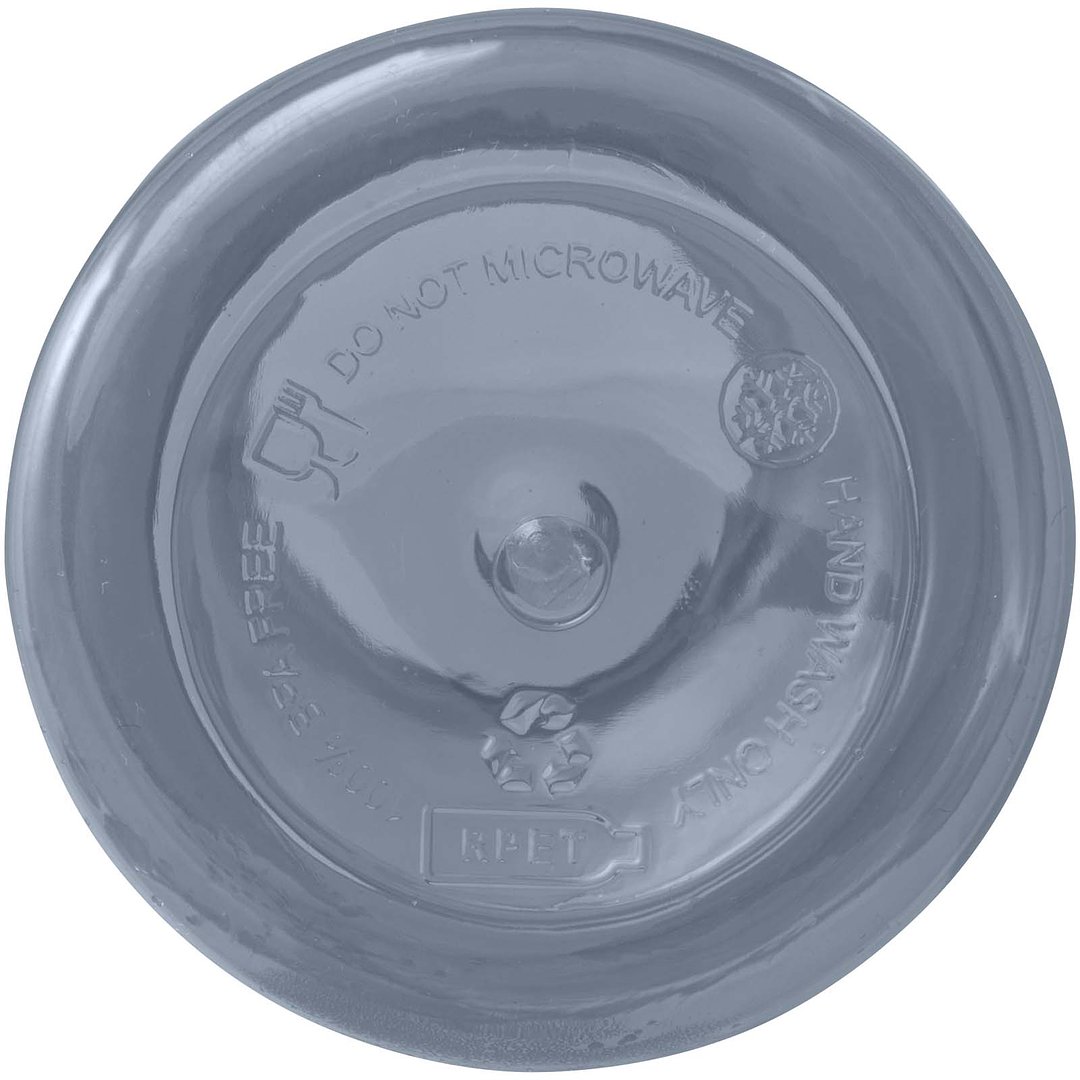 400 ml RCS-zertifizierte Trinkflasche aus recyceltem Kunststoff mit Karabiner - Emerik