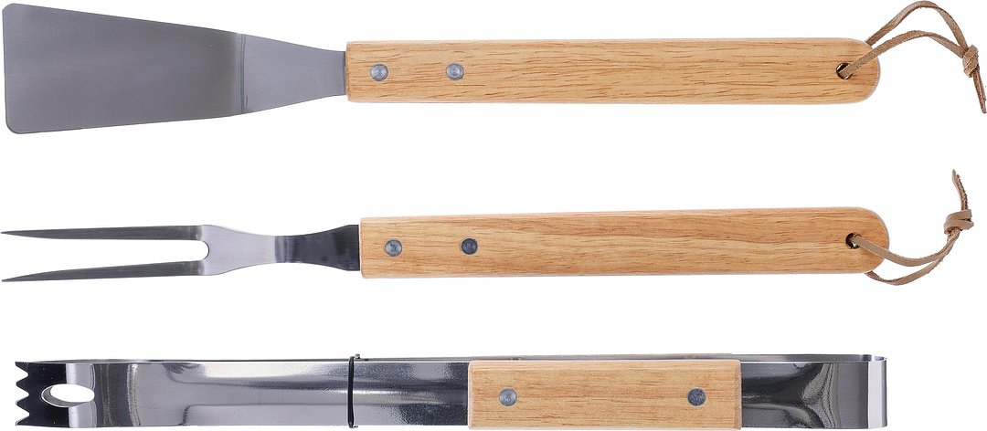 Grillset Masper | Edelstahl | 3 St. | Holzgriffe