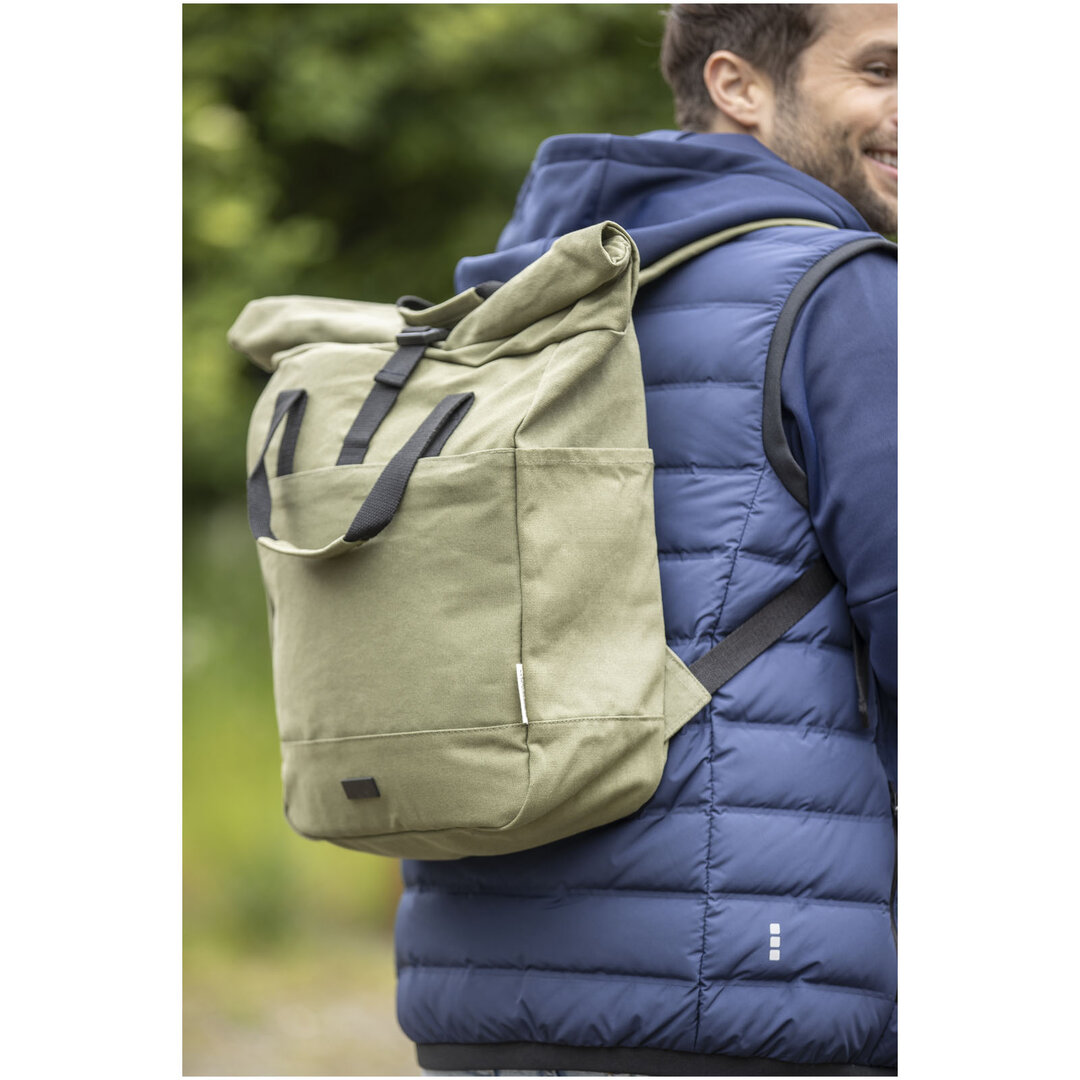 15" GRS Rolltop Laptop-Rucksack aus recyceltem Canvas 15 L - Luri