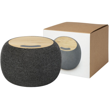 Bambus/RPET Bluetooth® Lautsprecher und kabelloses Ladepad - Ittadi