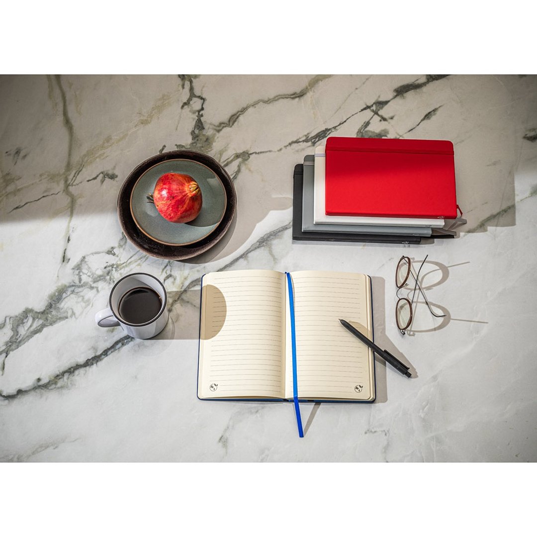 A5 Notizbuch mit festem Einband aus PU (35% recycelt) mit linierten Seiten Giuseht