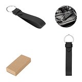 Schlüsselanhänger aus PU mit Ring Friccen