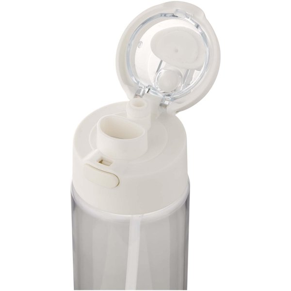 700 ml RCS Trinkflasche aus recyceltem Kunststoff mit Multifunktionsdeckel und Klappstrohhalm - Vreilga