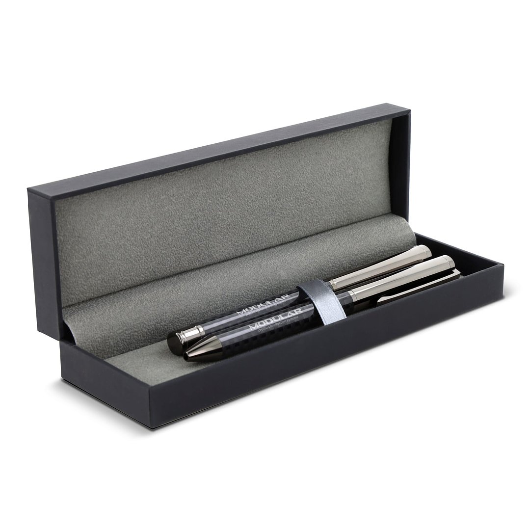 Metallstift und Rollerball-Stift im Set in Geschenkbox Benjan