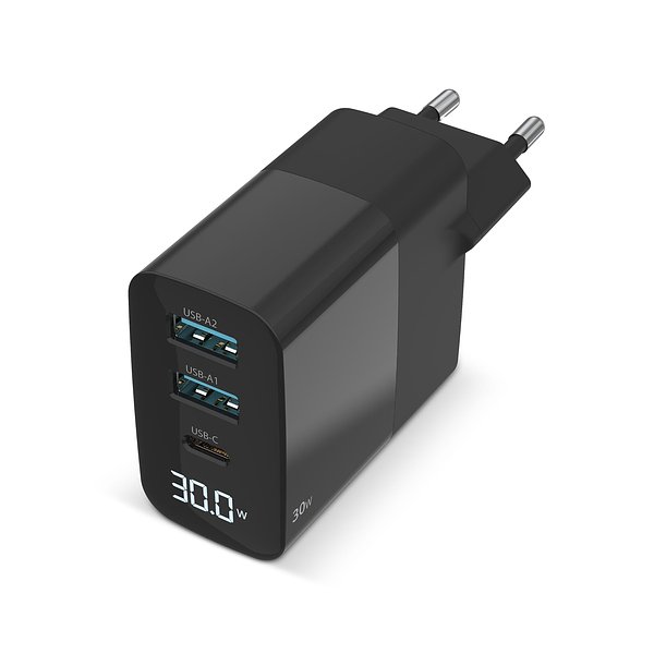30W GaN Power Delivery Wall Charger with LED display Leench