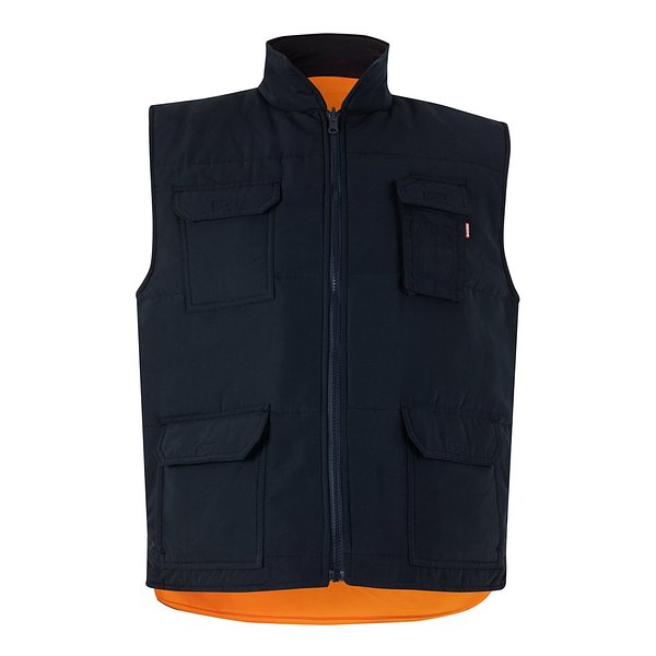 Steppweste (220g/m²), wendbar und mit mehreren Taschen, aus Polyester (100%), mit Reissverschluss und Wendezipper Uregi