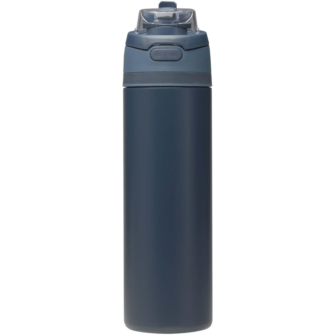 800 ml RCS Trinkflasche aus recyceltem, einwandigem Edelstahl mit Multifunktionsdeckel und Klappstrohhalm - Gillingin
