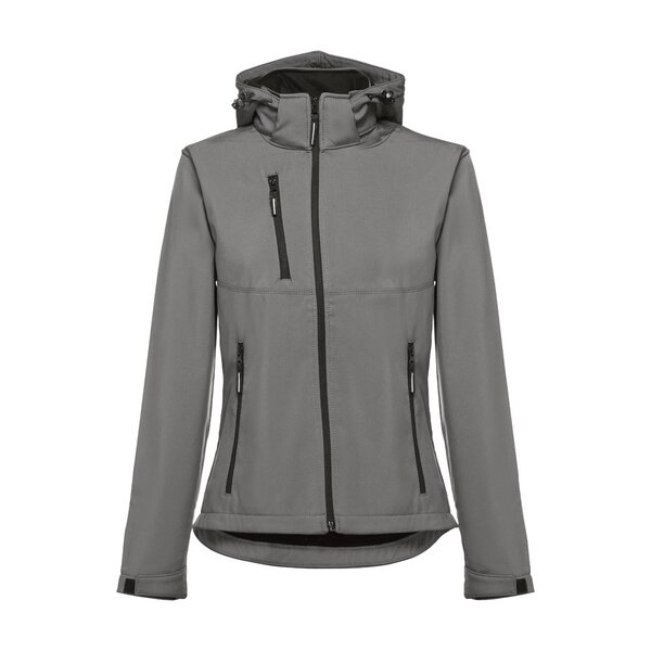 Softshelljacke für Damen, mit abnehmbarer Kapuze Badala