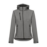 Softshelljacke für Damen, mit abnehmbarer Kapuze Badala