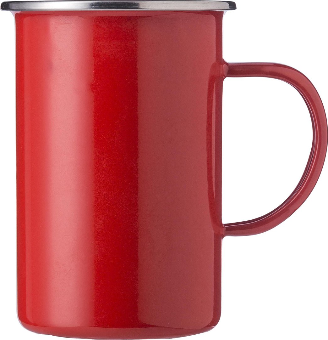 Emaille-Tasse Fränzi | Edelstahlrand | 450 ml