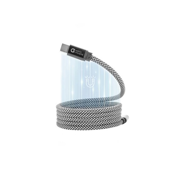 USB-C-zu-USB-C-Kabel mit geflochtenem Polyesterkabel (60 W) und einem Magnetsystem zum einfachen Aufwickeln Lorith