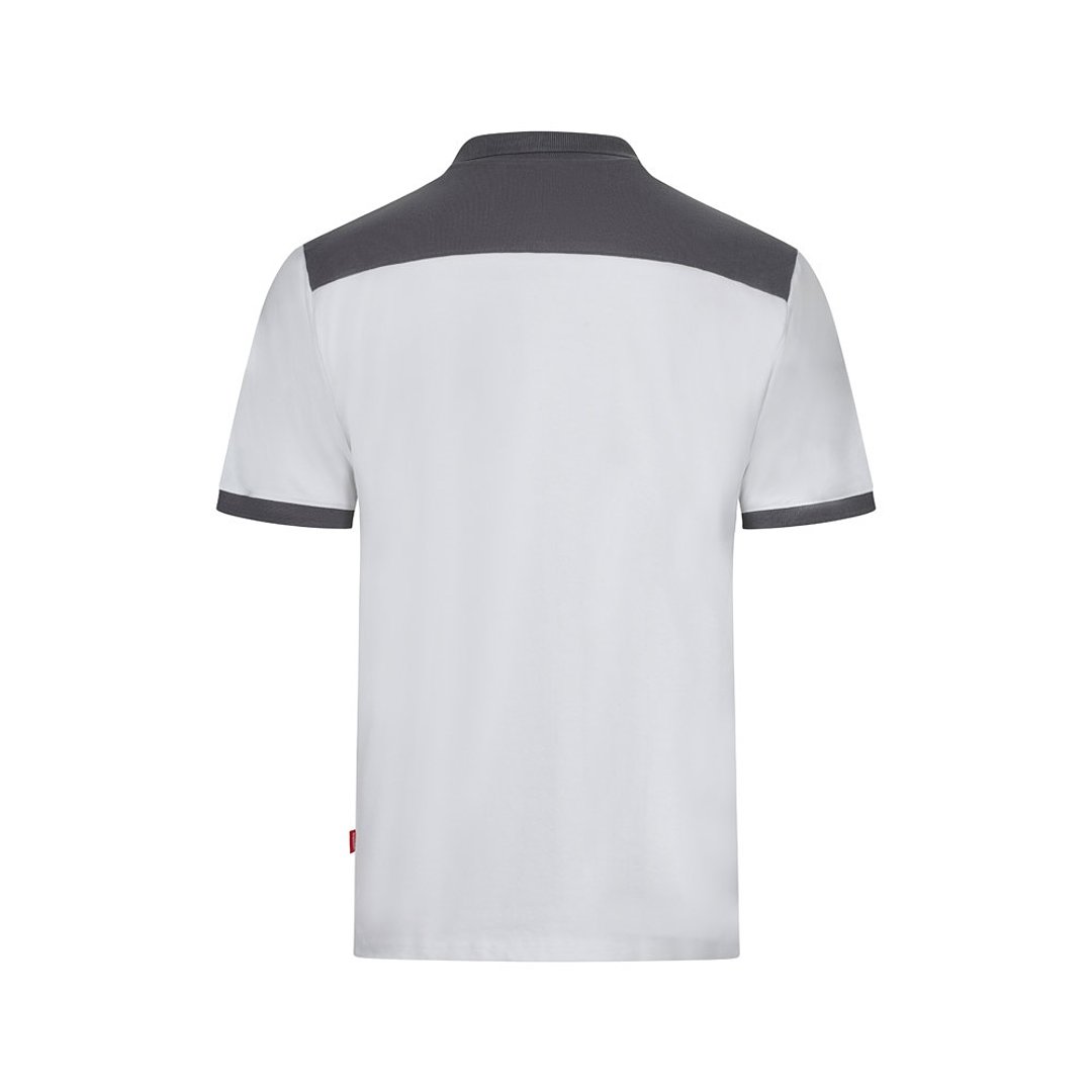 Zweifarbiges Stretch-Piqué-Poloshirt (200 g/m²) mit kurzen Ärmeln, aus Polyester (96 %) und Elastan (4 %) Duricalie