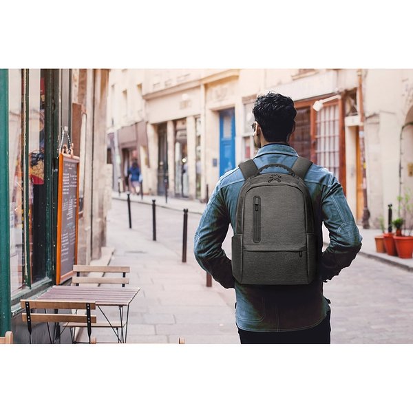 Wasserdichter Laptop-Rucksack aus recyceltem Nylon in 2 Farben mit Fach aus 210D recyceltem Polyester Uregnanni