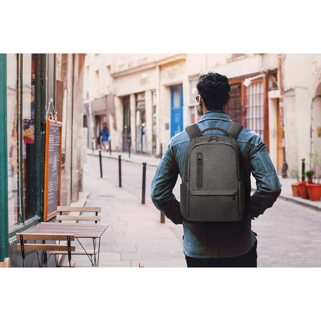 Wasserdichter Laptop-Rucksack aus recyceltem Nylon in 2 Farben mit Fach aus 210D recyceltem Polyester Uregnanni