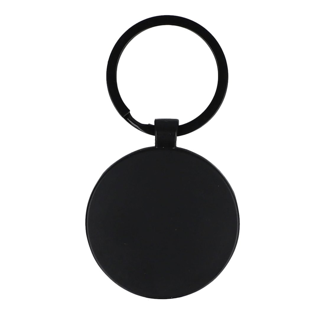 Schlüsselaqnhänger aus Bambus und Metall rund Buoldina