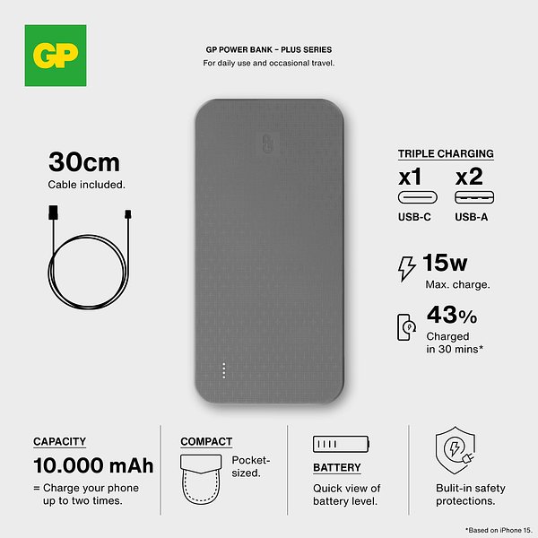 B+ Serie Powerbank 10000 mAh Stiafen