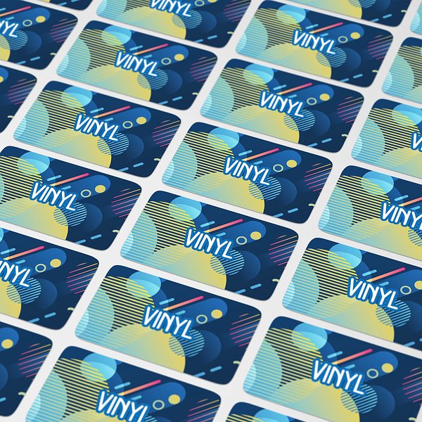 Vinyl Sticker Rechteck 20x10mm Ferina