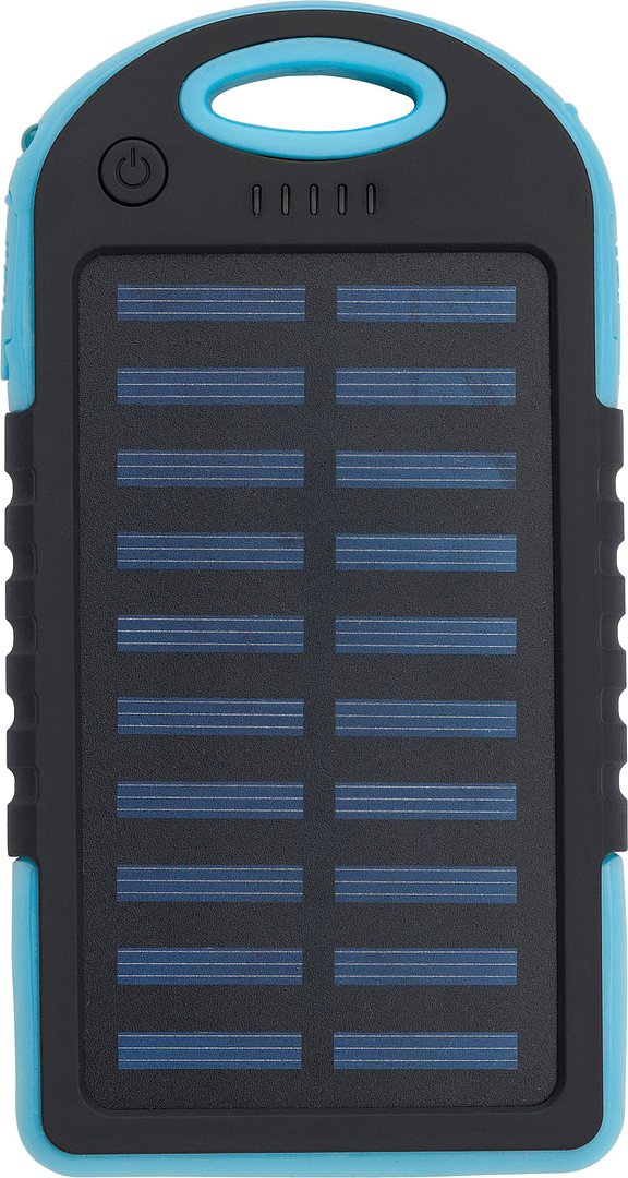 Gummierte ABS Solar-Powerbank Giannep