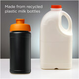 500 ml recycelte Sportflasche mit Klappdeckel - Veivep