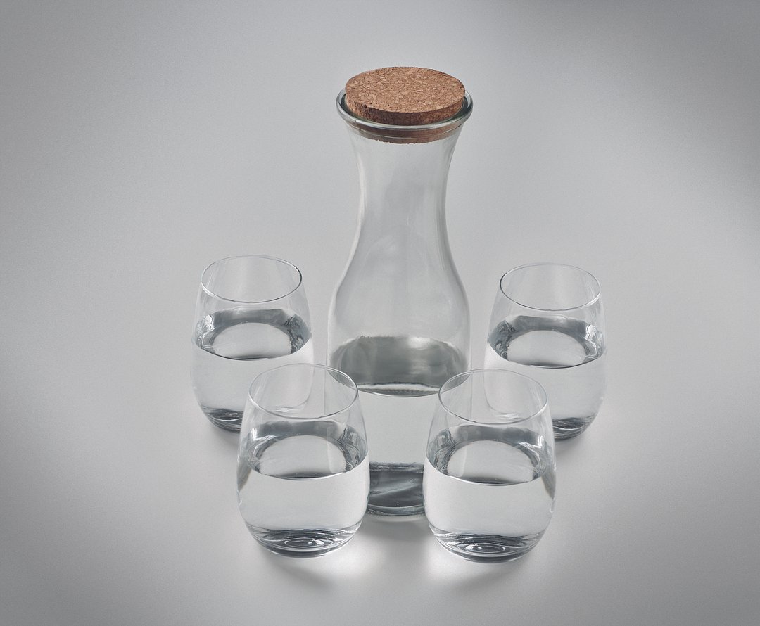 Set aus recyceltem Glas Trudivrg