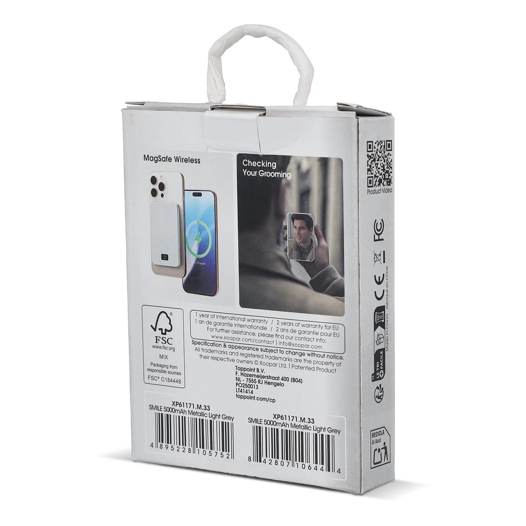 Smile Wireless Mirror Powerbank Kompatibel mit MagSafe 5000mAh Stgaunath
